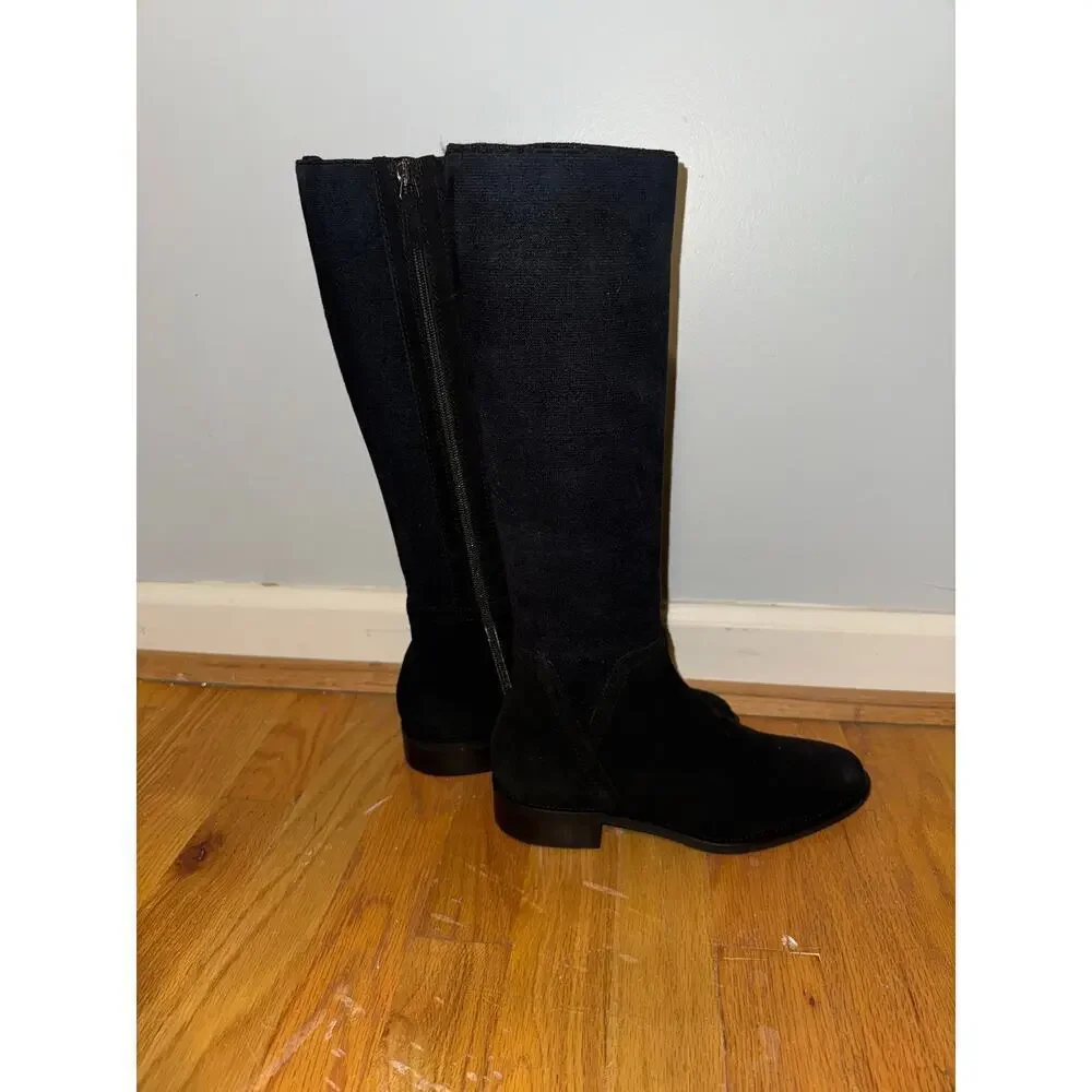 Aquatalia Women's Nicolette Weatherproof Suede Tall Boots black size 6.5